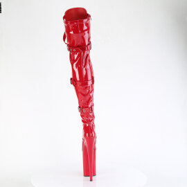 Pleaser INFINITY-3028 Stivali Sopra Il Ginocchio Con Plateau Vernice Rosso