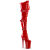 Pleaser INFINITY-3028 Stivali Sopra Il Ginocchio Con Plateau Vernice Rosso