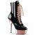 Pleaser DELIGHT-1020 Stivaletti - Vernice Nero/Dorato Rosa Cromato EU-42 / US-12