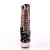 Pleaser DELIGHT-1020 Stivaletti - Vernice Nero/Dorato Rosa Cromato EU-42 / US-12