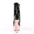 Pleaser DELIGHT-1020 Stivaletti - Vernice Nero/Dorato Rosa Cromato EU-37 / US-7