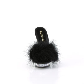Fabulicious LIP-101-8 Mules Trasparente Nero