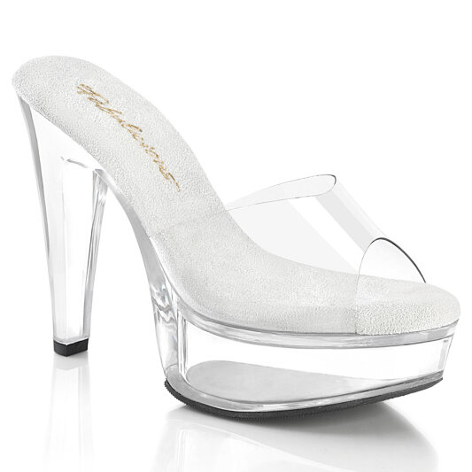 Fabulicious MARTINI-501 Mules Con Plateau Trasparente