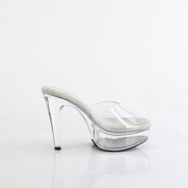 Fabulicious MARTINI-501 Mules Con Plateau Trasparente