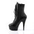 Pleaser DELIGHT-1020 Stivaletti - Similpelle Nero/Nero Opaco EU-38 / US-8