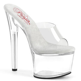 Pleaser PASSION-701 Mules Con Plateau Trasparente