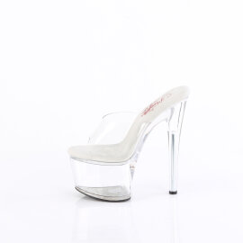 Pleaser PASSION-701 Mules Con Plateau Trasparente