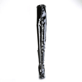 Pleaser SEDUCE-4000SLT Stivali Sopra Il Ginocchio Vernice...