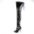 Pleaser SEDUCE-4000SLT Stivali Sopra Il Ginocchio Vernice Nero