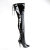Pleaser SEDUCE-4000SLT Stivali Sopra Il Ginocchio Vernice Nero