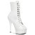 Pleaser DELIGHT-1020 Stivaletti - Vernice Bianco/Bianco EU-41 / US-11