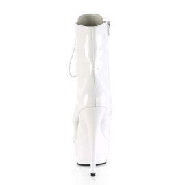 Pleaser DELIGHT-1020 Stivaletti - Vernice Bianco/Bianco EU-37 / US-7