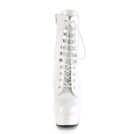 Pleaser DELIGHT-1020 Stivaletti - Vernice Bianco/Bianco...