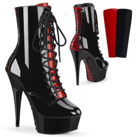 Pleaser DELIGHT-1020FH Stivaletti - Vernice Nero/Nero EU-35 / US-5