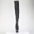 Pleaser SPECTATOR-3030 Stivali Sopra Il Ginocchio Con Plateau Similpelle Trasparente Nero