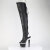 Pleaser SPECTATOR-3030 Stivali Sopra Il Ginocchio Con Plateau Similpelle Trasparente Nero