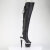 Pleaser SPECTATOR-3030 Stivali Sopra Il Ginocchio Con Plateau Similpelle Trasparente Nero