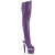 Pleaser SPECTATOR-3030 Stivali Sopra Il Ginocchio Con Plateau Similpelle Trasparente Viola