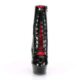 Pleaser DELIGHT-1020FH Stivaletti - Vernice Nero/Nero EU-39 / US-9