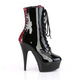 Pleaser DELIGHT-1020FH Stivaletti - Vernice Nero/Nero EU-39 / US-9