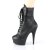 Pleaser DELIGHT-1020PK Stivaletti - Similpelle Nero/Nero Opaco EU-41 / US-11