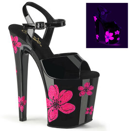Pleaser XTREME-809HB Sandali Con Plateau Vernice Neon Nero