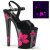 Pleaser XTREME-809HB Sandali Con Plateau Vernice Neon Nero