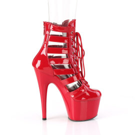 Pleaser ADORE-1013MST Stivaletti Con Plateau Vernice Rosso EU-38 / US-8