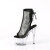 Pleaser ADORE-1018RM Sandali Con Plateau Similpelle Trasparente Strass Nero EU-42 / US-12