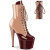 Pleaser ADORE-1020DC Stivaletti Con Plateau Vernice Beige Borgogna EU-42 / US-12
