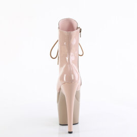 Pleaser ADORE-1020DC Stivaletti Con Plateau Vernice Beige EU-41 / US-11