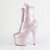 Pleaser ADORE-1020GP Stivaletti Con Plateau Vernice Glitter Rosa Cipria EU-39 / US-9