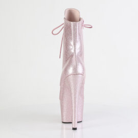 Pleaser ADORE-1020GP Stivaletti Con Plateau Vernice Glitter Rosa Cipria EU-42 / US-12