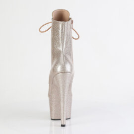 Pleaser ADORE-1020GP Stivaletti Con Plateau Vernice Glitter Beige Marrone EU-44 / US-14