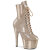 Pleaser ADORE-1020GP Stivaletti Con Plateau Vernice Glitter Beige Marrone EU-44 / US-14