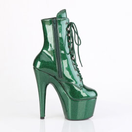 Pleaser ADORE-1020GP Stivaletti Con Plateau Vernice Glitter Verde EU-35 / US-5