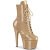 Pleaser ADORE-1020GP Stivaletti Con Plateau Vernice Glitter Oro EU-35 / US-5