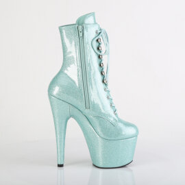 Pleaser ADORE-1020GP Stivaletti Con Plateau Vernice Glitter Verde Menta EU-44 / US-14