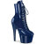 Pleaser ADORE-1020GP Stivaletti Con Plateau Vernice Glitter Blu EU-36 / US-6