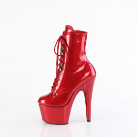 Pleaser ADORE-1020GP Stivaletti Con Plateau Vernice Glitter Rosso EU-43 / US-13
