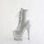 Pleaser ADORE-1020GP Stivaletti Con Plateau Vernice Glitter Argento EU-44 / US-14