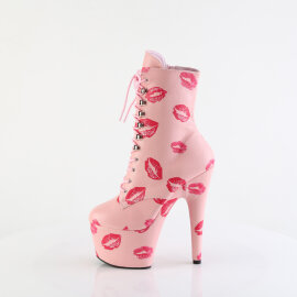 Pleaser ADORE-1020KISSES Stivaletti Con Plateau Similpelle Rosa EU-38 / US-8