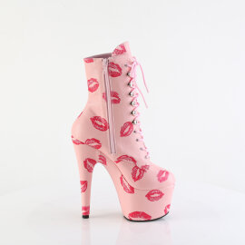 Pleaser ADORE-1020KISSES Stivaletti Con Plateau Similpelle Rosa EU-38 / US-8