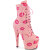 Pleaser ADORE-1020KISSES Stivaletti Con Plateau Similpelle Rosa EU-38 / US-8