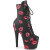 Pleaser ADORE-1020KISSES Stivaletti Con Plateau Similpelle Nero EU-36 / US-6