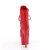Pleaser ADORE-1020RM Stivaletti Con Plateau Similpelle Strass Rete Rosso EU-36 / US-6