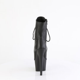 Pleaser ADORE-1021 Stivaletti Con Plateau in Pelle Nero EU-36 / US-6