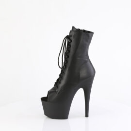 Pleaser ADORE-1021 Stivaletti Con Plateau in Pelle Nero EU-43 / US-13