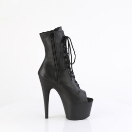 Pleaser ADORE-1021 Stivaletti Con Plateau in Pelle Nero EU-43 / US-13