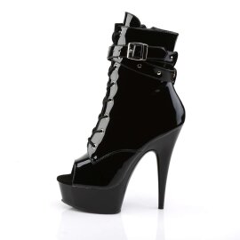 Pleaser DELIGHT-1033 Stivaletti - Vernice Nero/Nero EU-35 / US-5